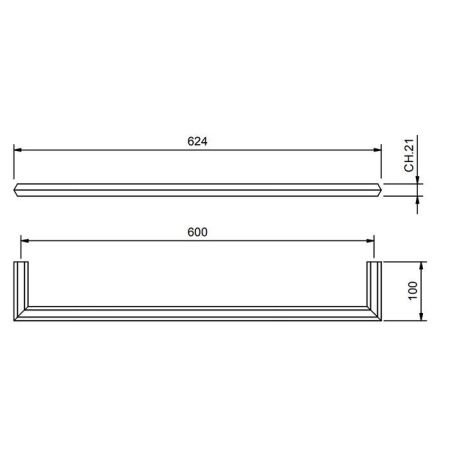Fantini Venezia Полотенцедержатель 600мм, цвет: хром, артикул 94 02 7807