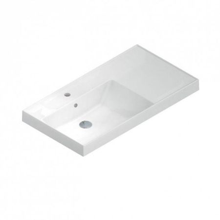 Раковина на тумбу La Fenice Cubo CU.NN.90L, чаша слева, артикул CU.NN.90L