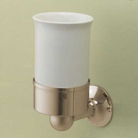 Devon&Devon New York Стакан с настенным держателем, керамика/золото, артикул NY103OT