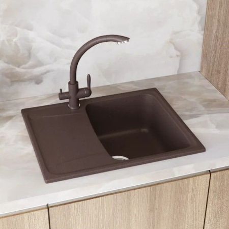 Смеситель для кухни Ulgran U-017-345, шоколад, артикул U-017-345