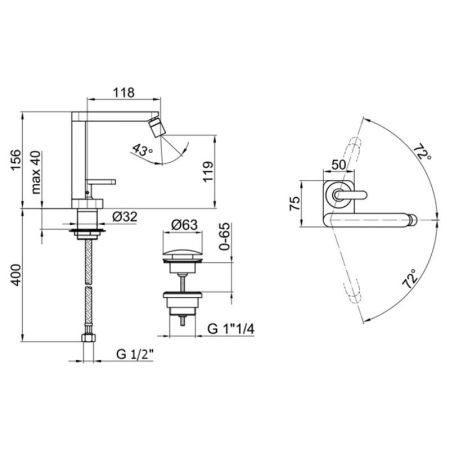 Смеситель для биде Webert Living LV840102345, никель, артикул LV840102345