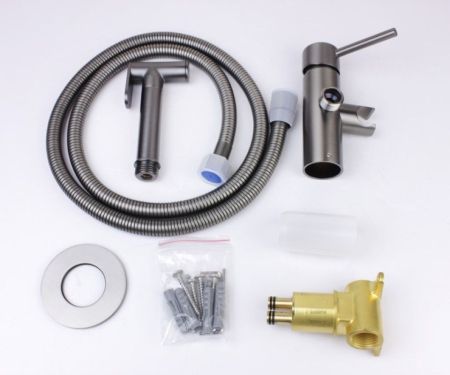 Гигиенический душ со смесителем Bronze de Luxe LIBERTY 701GG, графит, артикул 701GG