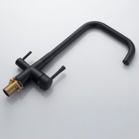 Смеситель для кухни с подключением фильтра Shevanik S528H, черный, артикул S528H