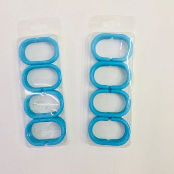 Кольца для шторы в ванную Savol S-YLK002G, голубой