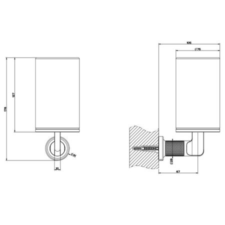 GESSI INCISO Стакан настенный, цвет: белый/finox