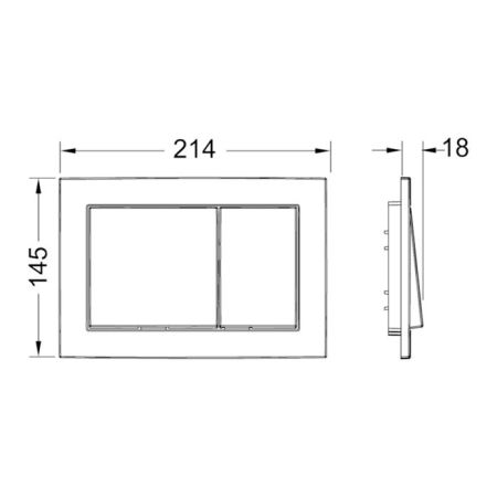 TECE Панель смыва для системы двойного смыва, черный матовый, артикул 9240723