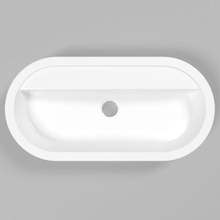 Умывальник WHITECROSS Malachite F 70x35 (белый глянец) иск. камень