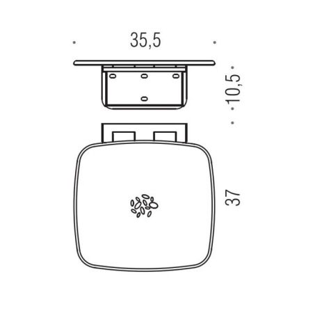 Colombo Complementi Сиденье для душа, с креплениями к стене, 160кг, цвет: черный, артикул B9645.NE