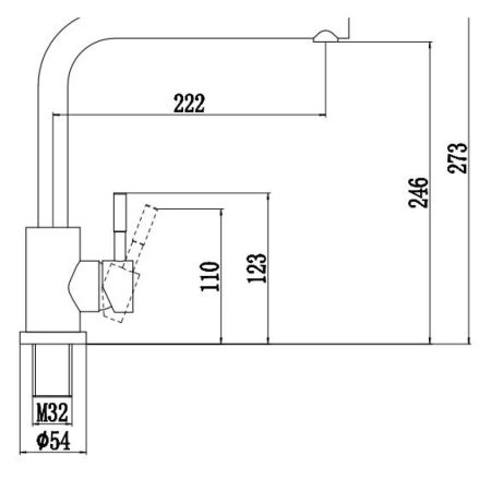 Смеситель для кухни Fmark FS26229, сатин