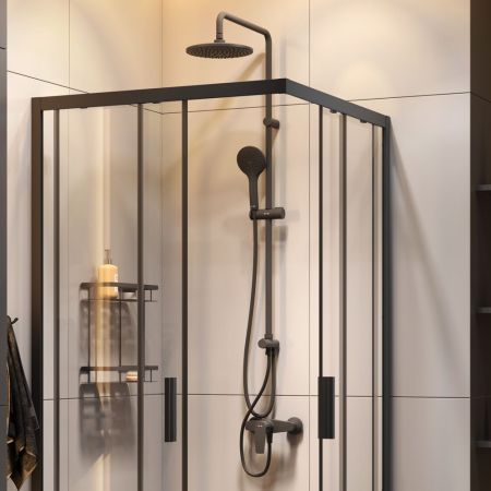 WK93EP Gem S Комплект ограждение 90*90 квадрат, черный