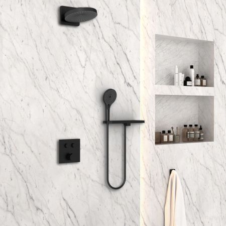 Душевой комплект Inspire VSFW-4I211RMB встраиваемый, двухрежимный, черный, артикул VSFW-4I211RMB