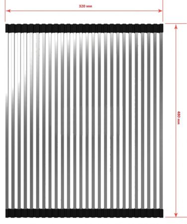 Ролл-мат GRANULA 320*480 мм (GR-4832, НЕРЖ), артикул GR-4832, НЕРЖ