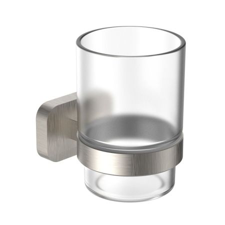 Стакан для зубных щеток с держателем WONZON & WOGHAND GRAFFITY, Брашированный никель (WW-9321-BN), артикул WW-9321-BN