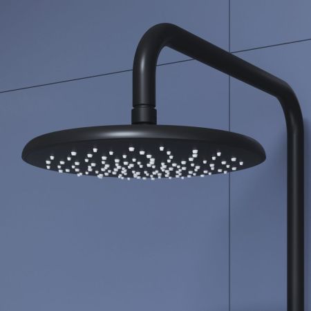 Душевая стойка черная со смесителем из стали RGW SP-25B