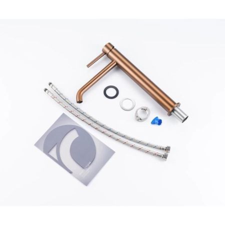 Смеситель для раковины высокий Knotlor SS-21/RB, бронза, артикул SS-21/RB