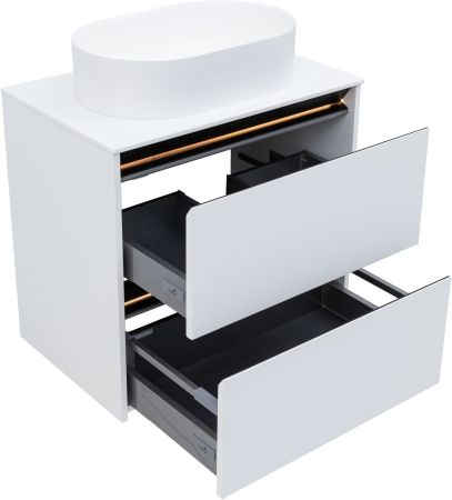 Тумба под раковину Allen Brau Activity 70 1.34003.WM белый матовый/черный браш, артикул 1.34003.WM