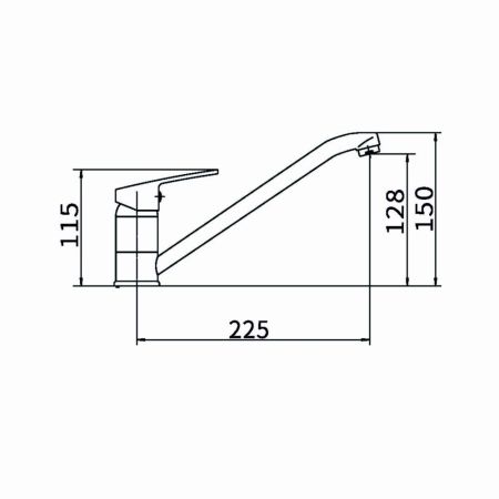 Смеситель для кухни FASHUN A4214-B, хром