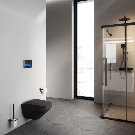 C50A1700MBSC Inspire V2.0 подвесной унитаз FlashClean с сиденьем микролифт, черн мат, артикул C50A1700MBSC