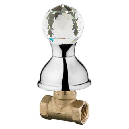 Вентиль запорный Webert Karenina KA690101 Хром кристалл Swarovski, артикул KA690101015