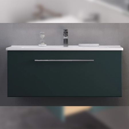 Тумба под раковину подвесная Velvex Posse tp.POS.OSK.105.1Y верде, 105 см, артикул tp.POS.OSK.105.1Y верде