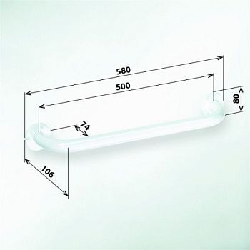 HELP Поручень 500мм, белый