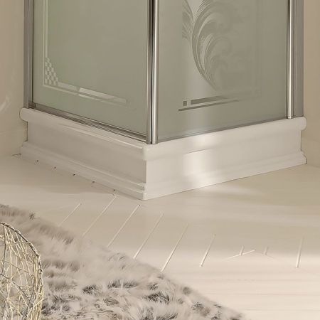 KERASAN Retro поддон угловой квадратный 90х90см, диаметр слива 90, цвет белый, артикул 133801