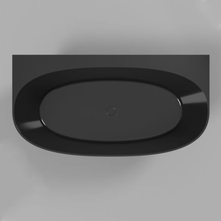 Ванна WHITECROSS Pearl A 155x80 (черный глянец) иск. камень