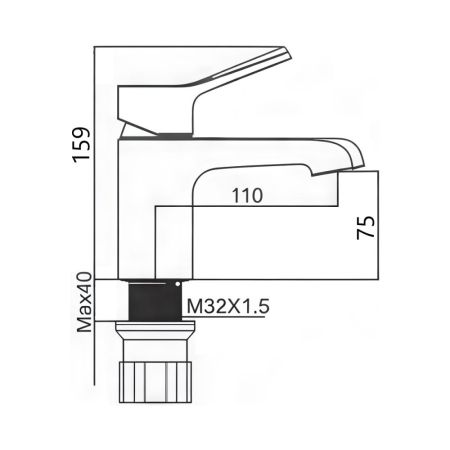 Смеситель для раковины Maretti Elena EA32RF163, хром, артикул EA32RF163