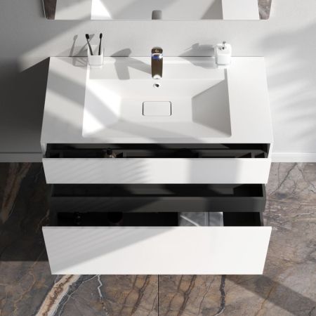 M50AFHX1003WM Inspire V2.0, База под раковину, подвесная, 100 см, 3 ящика, push-to-open, белый матов, артикул M50AFHX1003WM