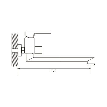 Смеситель для ванны Raffine F2296T, оружейная сталь, артикул F2296T
