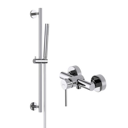 AQ1360CR ЕВРОПА смеситель для душа + AQ2012CR ЕВРОПА душевой гарнитур 1jet 65 см, артикул AQ1332CR