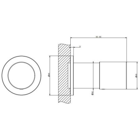 GESSI HABITO UNITO Смеситель настенный встраиваемый, однорычажный, внешняя часть, цвет Brass Brushed PVD, артикул 70099#727