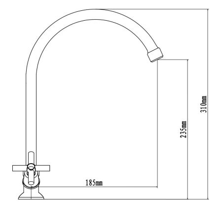 Смеситель Cancun для кухни, поворотный излив,  артикул: CN 519, артикул CN 519