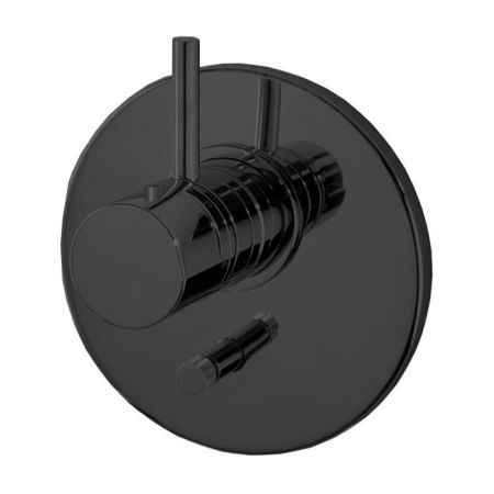 Смеситель для душа, Fima Carlo Frattini, Fimatherm, тип открывания воды-однорычажный, тип регулирования воды-термостатический картридж, монтаж-настенный встраиваемый, на два источника с переключателем, внутренняя часть-необходимо заказать, цвет-чёрный мат, артикул F4039X2NS