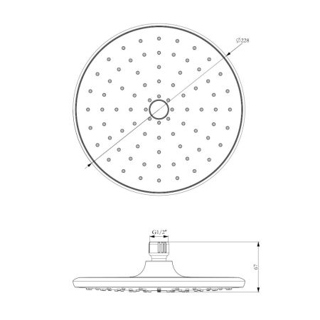 Лейка для верхнего душа Lemark, 1-функциональная (LM8130C), артикул LM8130C