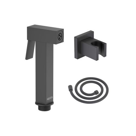 Гигиенический ручной душ со шлангом 120 см и держателем AQUATEK, матовый черный AQ2053MB, артикул AQ2053MB