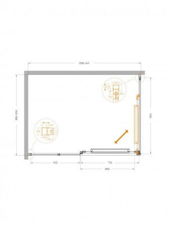 LUX-AH-FS-11-100/90-C-CR Душевой уголок, артикул LUX-AH-FS-11-100/90-C-CR