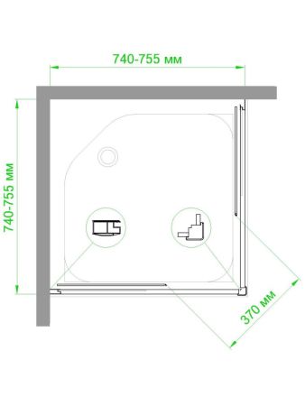Душевой уголок Royal Bath RB HPD-C-ST 75х75х200 (матовое), артикул RB75HPD-C-ST