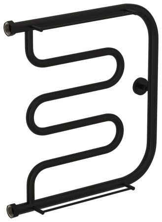 Полотенцесушитель водяной "Лира+" 2П 500х500 Н. Г. 1" (Матовый Чёрный), артикул 31-4012-5050