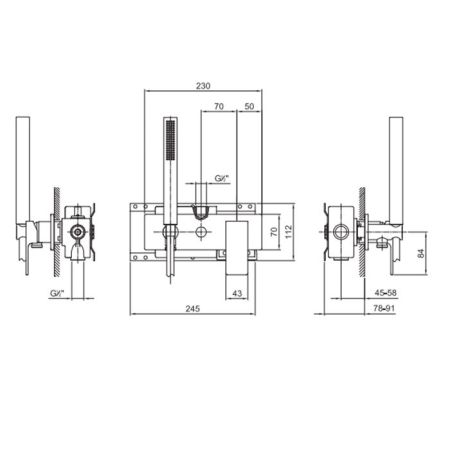 Внутренняя часть смесителя для ванны, Fantini, Nostromo, артикул 22 00 D084A