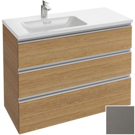 Тумба под раковину Jacob Delafon Vox 100 EB2045-RA-N29 подвесная Серая кожа, артикул EB2045-RA-N29