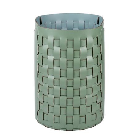 ADJ Круглая корзина для белья Bottega, D40xH57 см., цвет: эвкалипт/небесный, артикул 1057.60/50