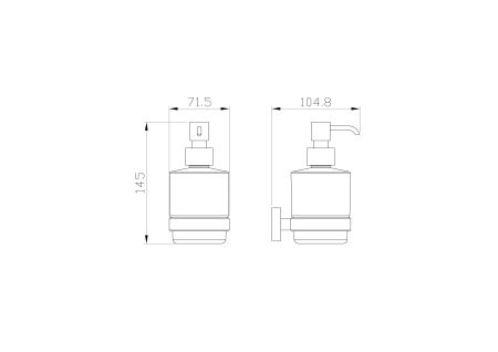 Дозатор мыла WONZON & WOGHAND, Темный графит (WW-9333), артикул WW-9333