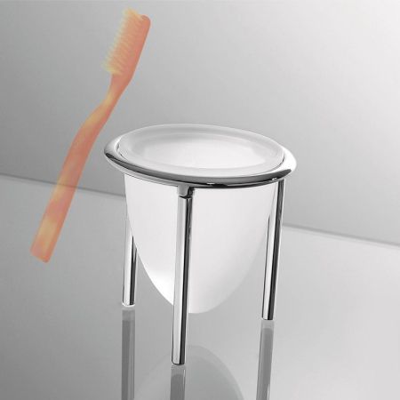 Стакан для зубных щеток Colombo Design Khala B1841.000 Белый, Хром