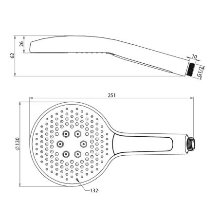 Душевая лейка Savol SK-SP05, белый, артикул SK-SP05