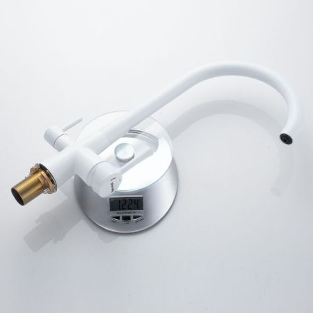 Смеситель для кухни с подключением фильтра Shevanik S428C, белый, артикул S428C