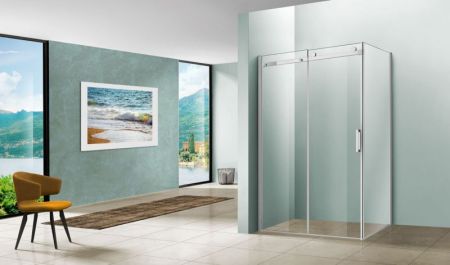 Душевой уголок Vincea Como 140х100 VSR-1C1014CL профиль Хром стекло прозрачное, артикул VSR-1C1014CL