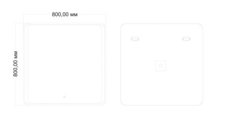 Зеркало с подсветкой ART&MAX ELEGANT AM-Ele-800-800-DS-F, артикул AM-Ele-800-800-DS-F