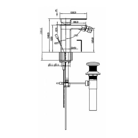 Смеситель для биде Bravat Phillis F356101C-ENG, хром, артикул F356101C-ENG
