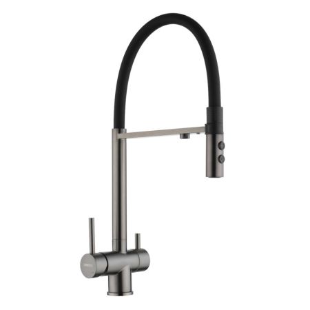 Смеситель для кухни с подключением к фильтру Fmark FS1262-Q01, графит